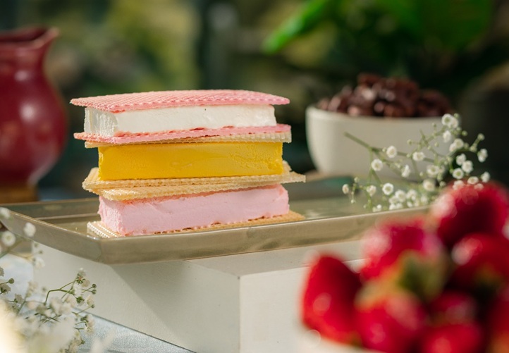 Fruit flavor ice cream sandwiches